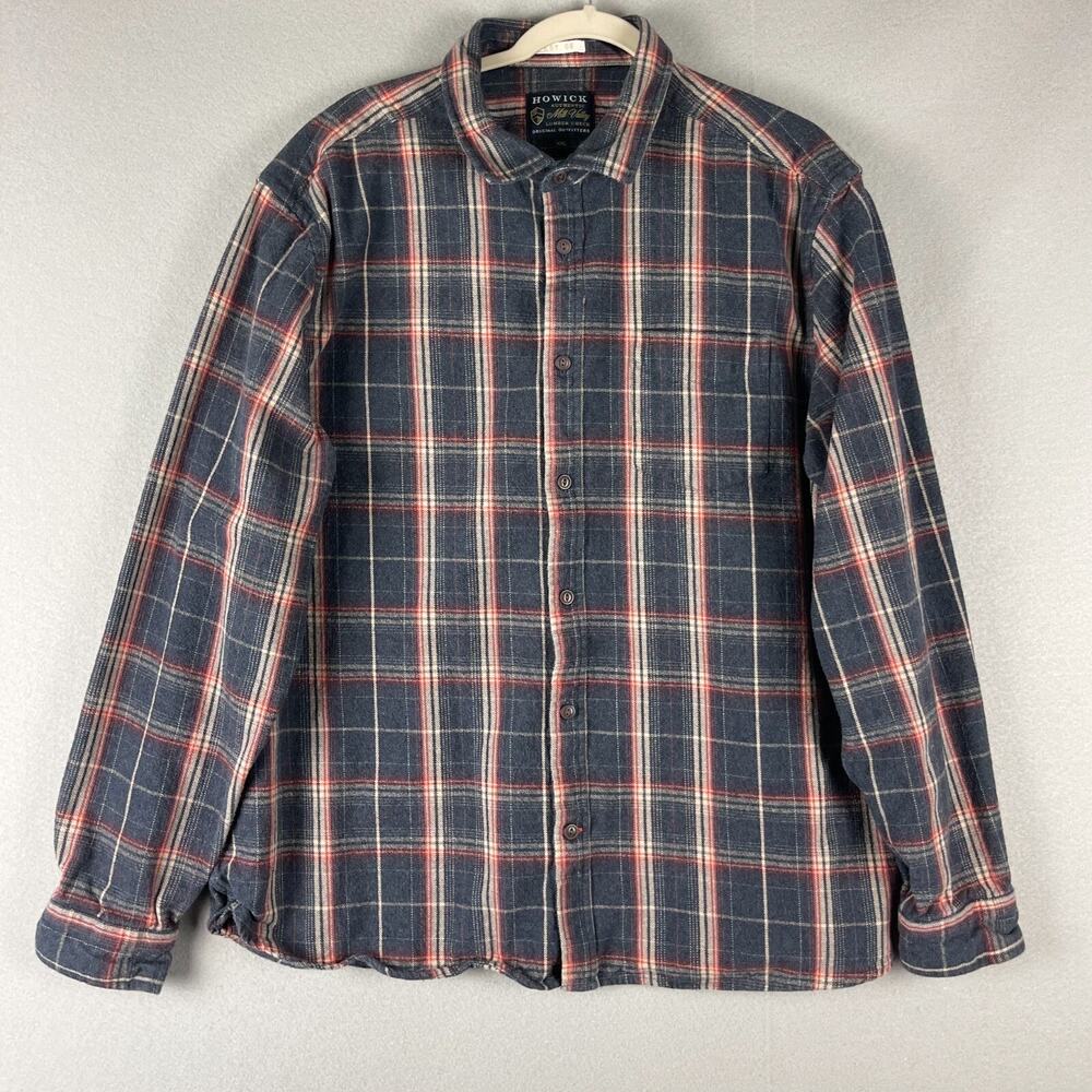 Howick Mill Valley Lumber Check Shirt Mens XXL Plaid Button Up Heavy Workwear